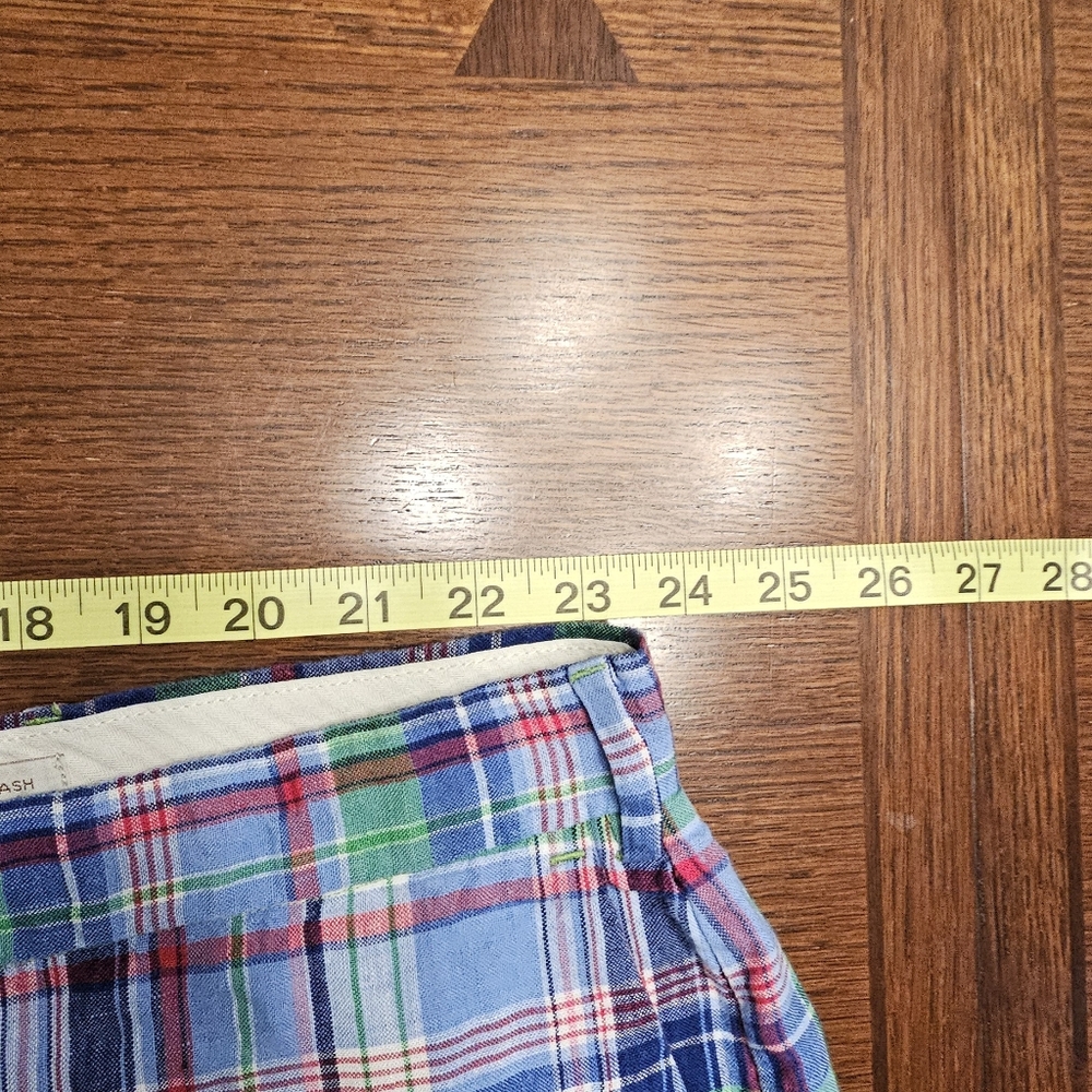 Polo Ralph Lauren 100% Linen Madras Plaid Shorts 48B - Picture 8 of 8